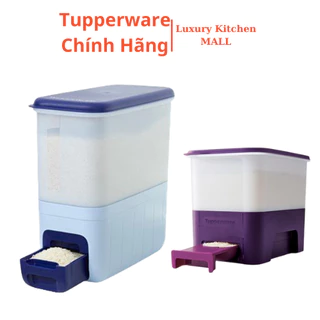 Thùng gạo Tupperware Rice Smart 10kg - Thùng gạo 10 cân thiết kế lấy gạo thông minh, nhựa nguyên sinh an toàn sức khỏe