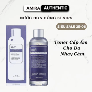 Nước Hoa Hồng Không Mùi Dear Klairs Supple Preparation Unscented 180ml