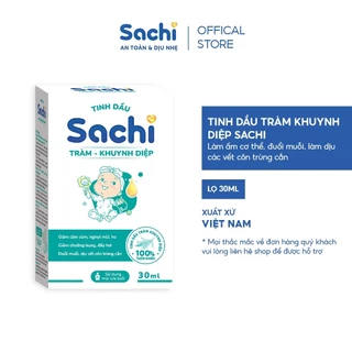 Tinh Dầu Tràm - Khuynh Diệp Sachi Giúp Làm Ấm Cơ Thể, Giảm Chướng Bụng, Làm Dịu Các Vết Côn Trùng Cắn 30ml