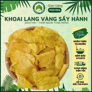 500gr KHOAI LANG VÀNG SẤY HÀNH - XUẤT KHẨU - Siêu Giòn, KHÔNG chai cứng - Đặc sản Nhà Mình - Đà Lạt