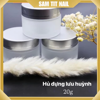 Cốc đựng lưu huỳnh thủy tinh dày dặn có nắp