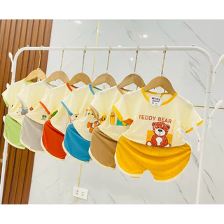 Đồ tay ngắn cho bé trai và bé gái size 7-17kg chất thun lạnh minkymom