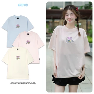 Áo Thun Thêu 8YO TELEPHONE Tee Cotton Mềm Mịn Mát - Áo Phông Local Brand Unisex Nam Nữ Form Rộng