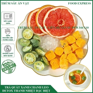 TRÀ DETOX chanh dây kim quất đường phèn sấy lạnh thanh nhiệt, mát gan, trà giảm cân Bổ Sung Vitamin C Giải Nhiệt