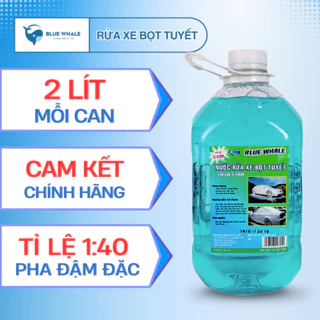 Nước rửa xe bọt tuyết đậm đặc BlueWhale 2L pha tỉ lệ 1:40, tạo bọt trắng, sử dụng nhiều trong gara