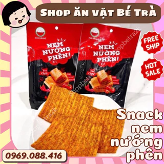 Snack nem nướng phên, đồ ăn vặt cay, ăn vặt ngon 1k