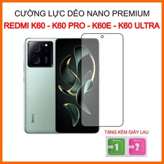 Cường lực Xiaomi Redmi K60, K60 Pro, K60E, K60 Ultra, cường lực dẻo 9H+