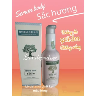 kem serum body sắc hương trắng da 300ml (lô san xuất mới chất kem màu hồng )