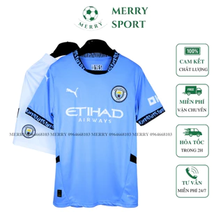 Bộ Quần Áo Bóng Đá Câu Lạc Bộ Manchester City MERRY SPORT Mùa Giải 24/25 - Vải Thái Cao Cấp  phom Châu Âu 50-90kg