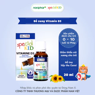 Tinh dầu bổ sung Vitamin D3 dạng Nhỏ giọt, giảm còi xương - Special Kid Vitamine D3 - 20ml [NK Pháp]