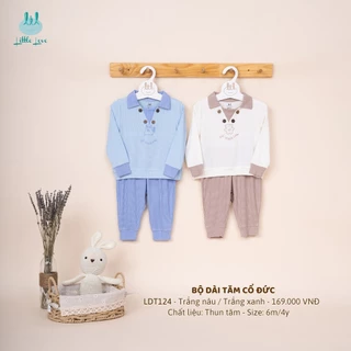 [Mã BMLT35 giảm đến 35K đơn 99K] Bộ quần áo dài tay thun tăm cổ đức dành cho bé LiL Little Love LDT124