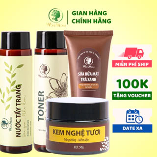 Bộ trắng da, sạch mụn, chống nắng cơ bản Wonmom ( 1 Kem cấp ẩm + 1 Serum mụn + 1 Kem chống nắng )