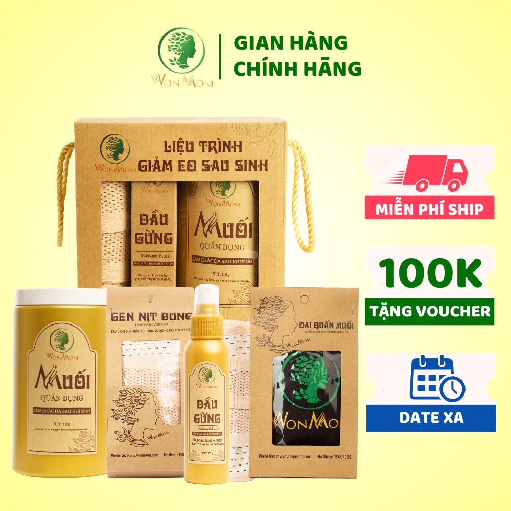 [ Giảm 50K - Đơn 479K ] Liệu Trình Thảo Dược Giảm Mỡ Bụng, Săn Chắc Eo Sau Sinh Wonmom