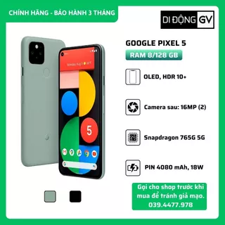 [Sale Sốc] Điện thoại Google Pixel 5 Chip Snapdragon 765G Ram 8/128GB 2 Sim - Free Google Photos