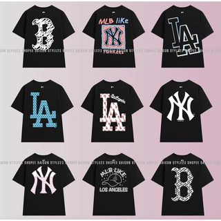 Áo Thun MLB Nhiều Mẫu Hot Trend 2024 Unisex Nam Nữ - 100% cotton Sản Phẩm Full Tem tag Túi Zip