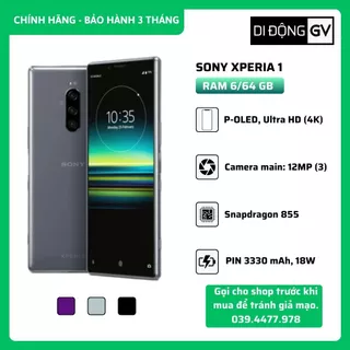 [ SALE SỐC ] Điện thoại Sony Xperia 1 Bản Nhật 6/64G - Màn Hình 4K+, Chip Snapdragon 855 - Siêu Bền