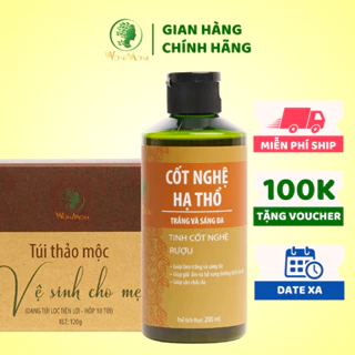 Bộ chăm sóc love mom, khử mùi vùng kín và dưỡng trắng da body Wonmom (1 hộp thảo mộc xông vùng kín + 1 cốt nghệ hạ thổ )