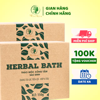 [ Giảm 35K - Đơn 339K ] Combo 2 hộp thảo mộc xông tắm sau sinh Wonmom 150Gr ( Loại mới: 6 Túi/Hộp )