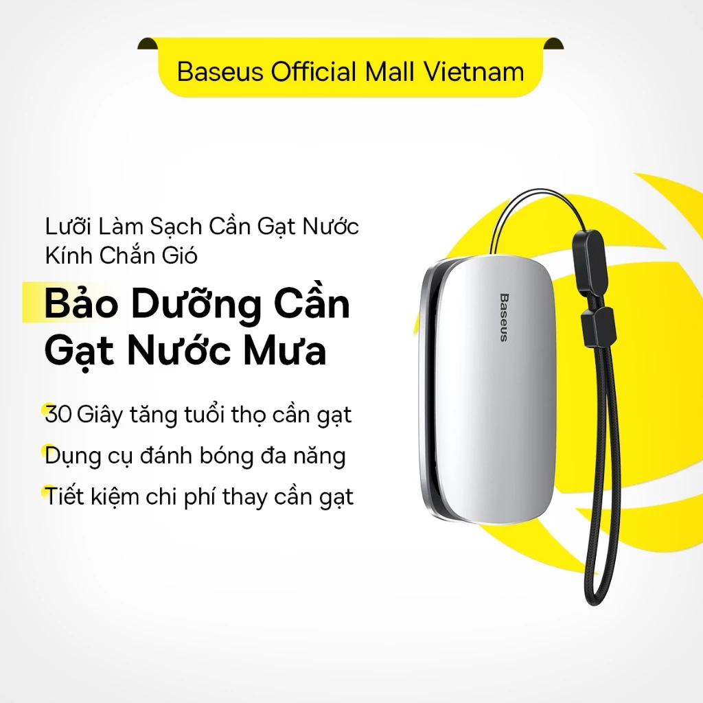 Bộ Dụng Cụ Bảo Dưỡng Sửa Chữa Cần Gạt Nước Kính Baseus Chà Nhẹ Tăng Tuổi Thọ Chắn Gió Xe Hơi Chuyên Dụng