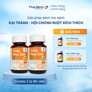 [TIẾT KIỆM 182K] Combo 2 lọ Tràng Phục Linh PLUS - Hỗ trợ giảm hội chứng ruột kích thích- Lọ 80 viên