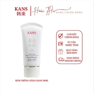 [KANS CHÍNH HÃNG] Kem Chống Nắng KANS 30ml Nâng Tone Nhẹ Nhàng, Phù Hợp Mọi Loại Da