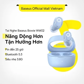 Tai nghe nhét tai không dây BASEUS WM02 bluetooth 5.3 TWS chống ồn thời lượng pin lên đến 25 giờ