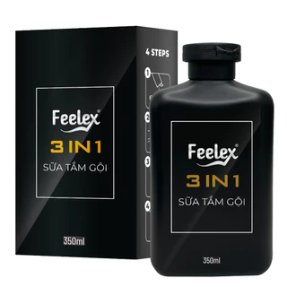 Sữa tắm gội Feelex 3 in 1 hương nước hoa cao cấp, thanh lịch, đẳng cấp phái mạnh - 350ml