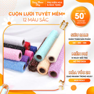 Cuộn Lưới Tuyết Mèm Gói Hoa, Cuộn Giấy Gói Hoa Lưới Tuyết Siêu To, Bọc Hoa, Lót Hoa, Làm Tráp