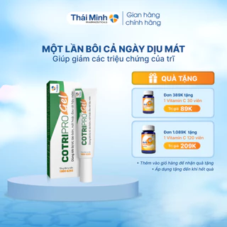 [Che tên] Cotripro Gel Thái Minh - Gel bôi trĩ, dùng khi bị trĩ, táo bón và rát hậu môn, giúp co nhanh búi trĩ