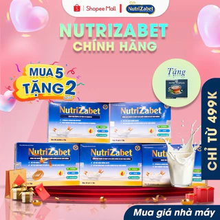 Combo 5 Hộp Sữa Hạt Tiểu Đường NutriZabet - Giúp Ổn Định Đường Huyết, Ngăn Ngừa Biến Chứng