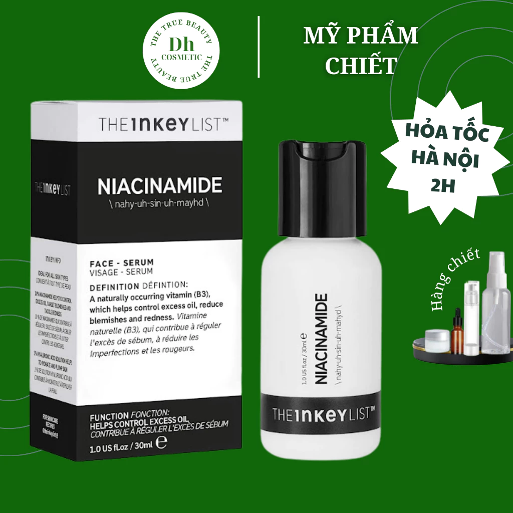 Serum The Inkey List Niacinamide giảm mụn mờ thâm kiềm dầu 30ml Dhcosmetic