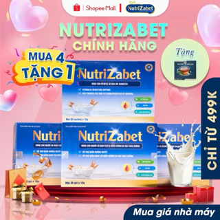 Combo 4 Hộp Sữa Hạt Tiểu Đường NutriZabet - Giúp Ổn Định Đường Huyết, Ngăn Ngừa Biến Chứng