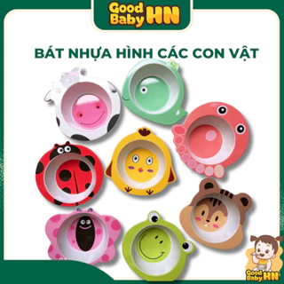 Bát ăn dặm sợi tre hình thú an toàn cho bé - 𝐃𝟑𝟗