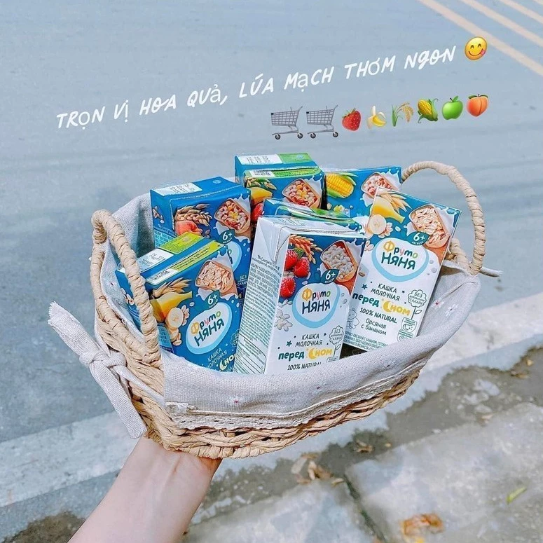 Sữa Nước Fruto Nội Địa Nga Đêm Hỗ Trợ Tăng Cân Dành Cho Bé Từ 6 Tháng Tuổi