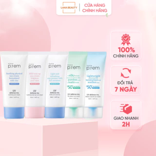 Kem Chống Nắng Make Prem Vật Lí Hoá Học Nâng Tone, Kiềm Dầu Make P:rem UV Defense Me SPF50+ PA++++ 50ml/