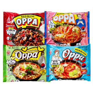 Mì Oppa Ottogi Nhiều Vị (tôm chua cay, bò hầm, tương đen, mì trộn hải sản hành phi) gói 65gram