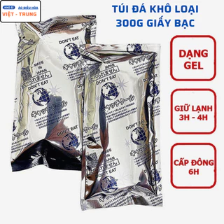 Túi đá khô bạc 3 lớp giữ lạnh tốt 300g dùng cho áo điều hòa, cấp đông 5h - 6h dùng làm lạnh 3h - 4h