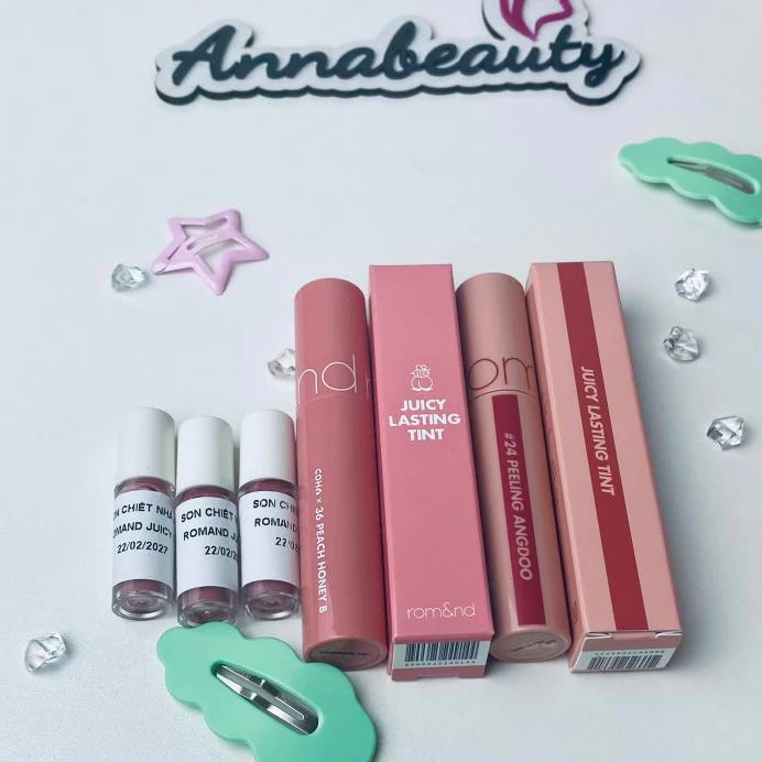 [SON CHIẾT] Son Romand Juicy Lasting Tint đủ Màu 36 37 38 39 13 19 20 23 24 25 bóng mini