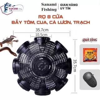 Rọ Bẫy Lươn, Tôm, Cá 8 Cửa Nhựa PP Thái Lan - Bẫy Tôm, Cua, Cá, Lươn, Trạch LU07 - Sanami Fishing