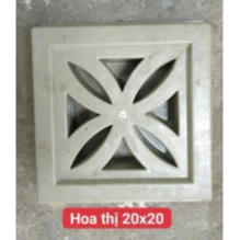 Khuôn nhựa đổ xi măng 20x20x6cm tạo hình tường, cửa sổ (bộ 3 cái)