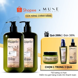 Dầu gội dầu xả, dầu hấp, tinh dầu, xịt dưỡng DANGELLO KERATIN dưỡng ẩm phục hồi siêu mượt 60/800ml