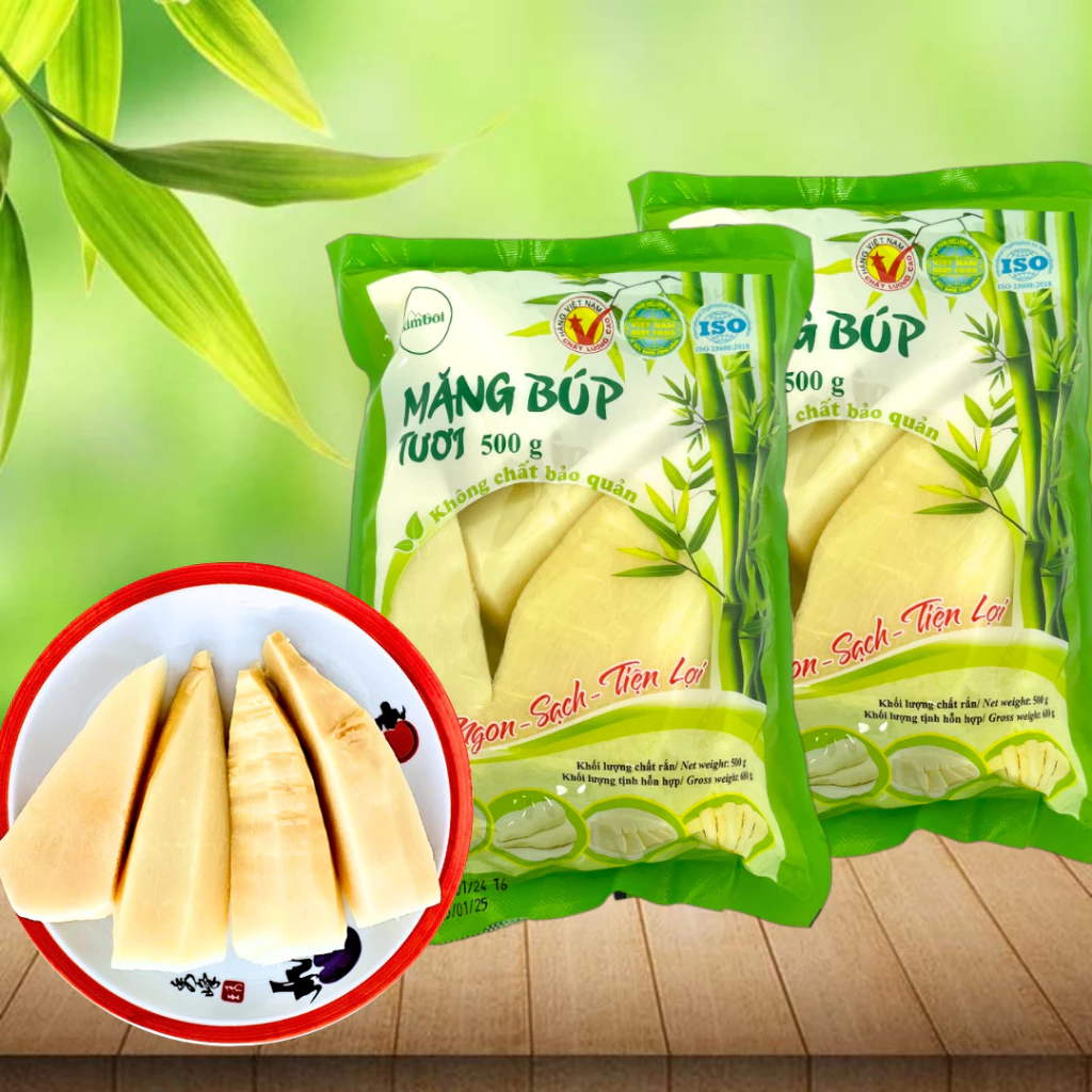 Măng Búp Tươi Kim Bôi -  Gói 500g - Đặc sản Tây Bắc Việt Nam