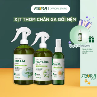 Chai Xịt Thơm Chăn Ga Gối Nệm Khử Mùi Khử Khuẩn Vệ Sinh Nệm Thơm Giường ABURA 100ml/300ml/500ml 100% Từ Thiên Nhiên