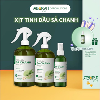 Chai Xịt Tinh Dầu Sả Chanh Thơm Phòng- Đuổi Muỗi - Khử Mùi- Nguyên Chất ABURA 100ml/300ml/500ml Xông Phòng 4 Trong 1 An