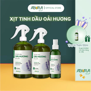 Chai Xịt Thơm Phòng Tinh Dầu Hoa Oải Hương Lavender Khử Mùi ABURA 100ml/500ml Lưu Hương Bền Lâu Tinh Dầu Thiên Nhiên