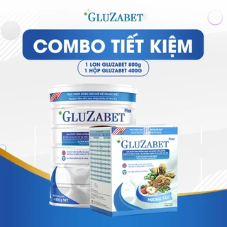 COMBO TIẾT KIỆM. Gluzabet - Sữa Dành Cho Người Tiểu Đường, Hỗ Trợ Ổn Định Đường Huyết, Ngăn Ngừa Biến Chứng Tiểu Đường