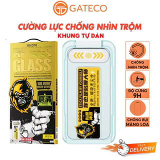 Kính Cường Lực iPhone Chống Nhìn Trộm Khung tự dán ip 15 pro max 14 Promax 13 Pro Max 12 11 Xsmax [WK.TD]