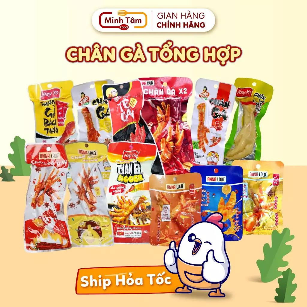 Tổng Hợp Chân Gà Siêu Ngon Đậm Vị ANNALALA HEY YO CM FOODS Thơm Giòn Nứt Mũi Càng Ăn Càng Nghiền