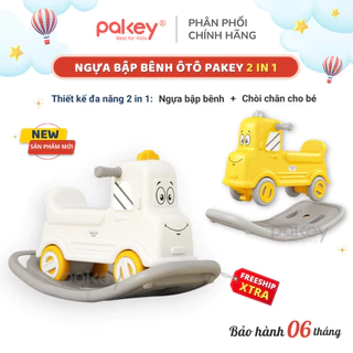 Xe Chòi Chân Cho Bé + Ngựa Bập Bênh Ô TÔ PAKEY Đa Năng 2in1, Mẫu Mới 2024 Siêu Chắc Chắn - Bảo Hành 6 Tháng