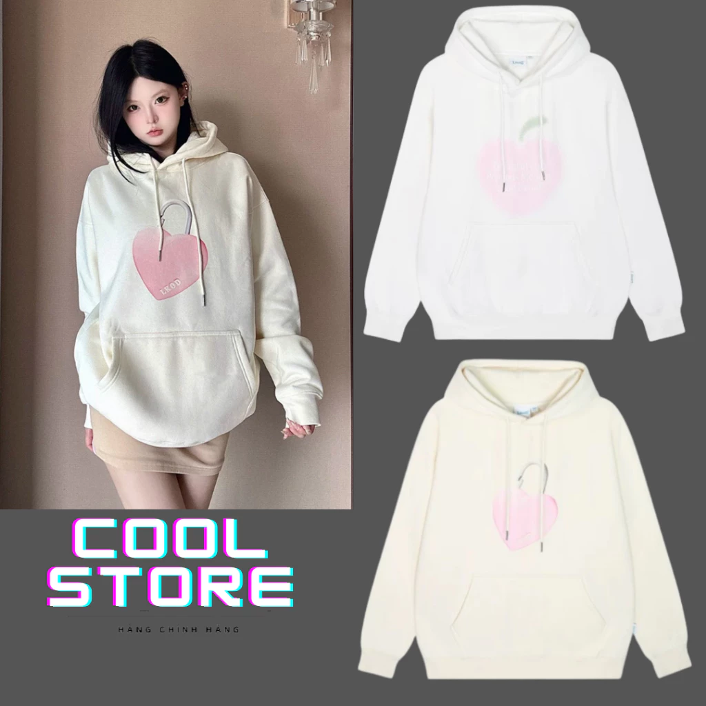 Áo hoodie LKOD phối họa tiết siêu dễ thương , chất nỉ bông cao cấp , chuẩn hàng quảng chấu COOL STORE P6